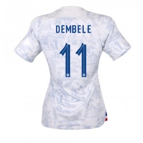 Maillot de foot France Ousmane Dembele #11 Extérieur Femmes Monde 2022 Manches Courte